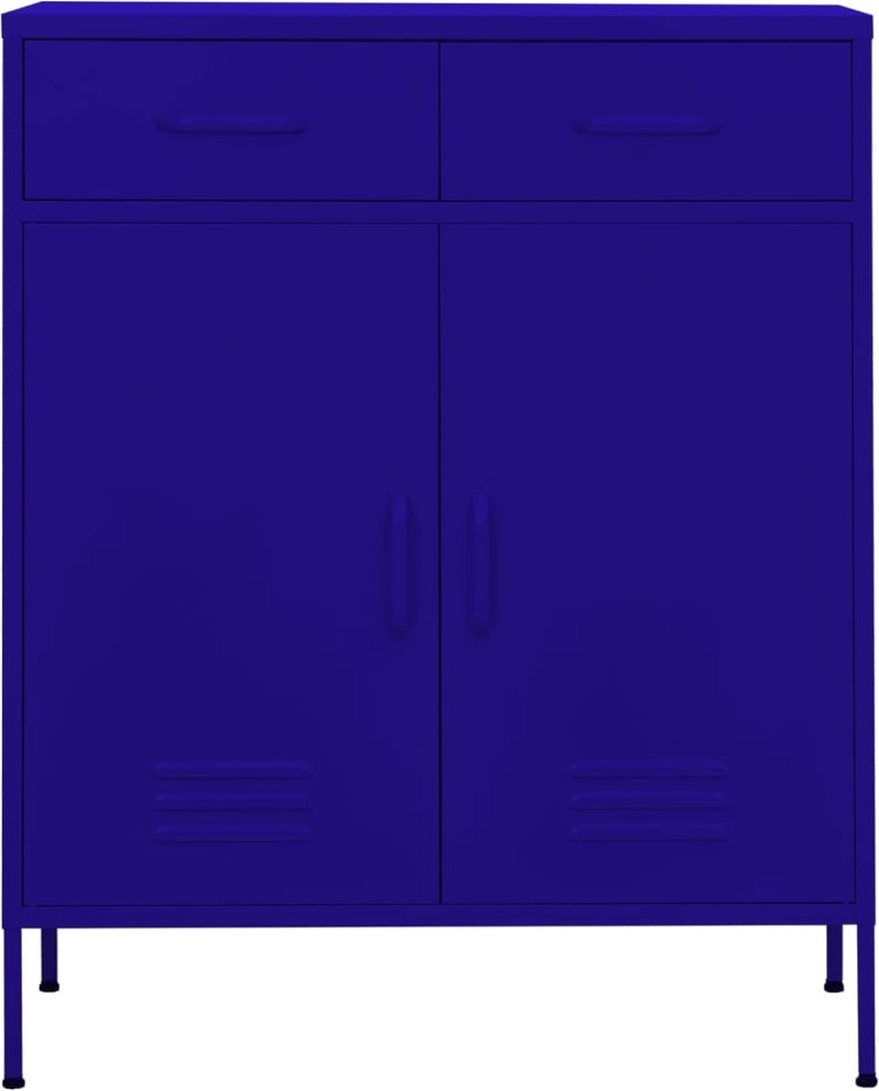 Vidaxl Opbergkast 80x35x101,5 Cm Staal Marine - Azul