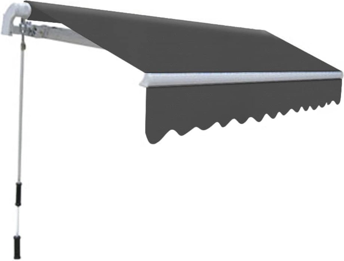 Vidaxl Luifel Handmatig Uittrekbaar 300 Cm Antraciet