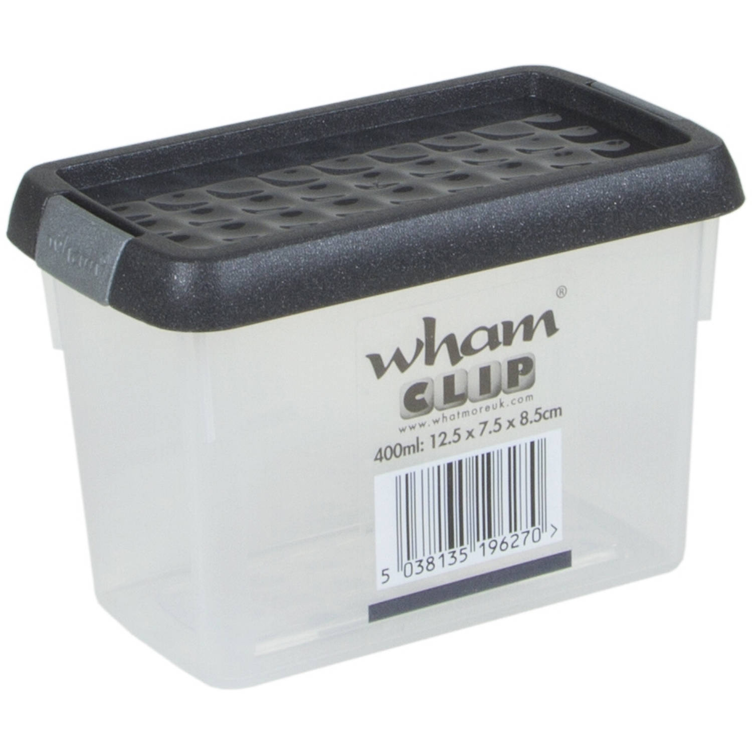 Wham Opbergbox 400 Ml Transparant/grijs