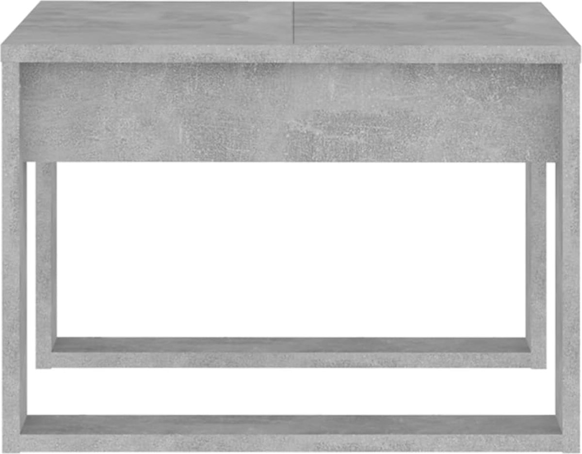 Vidaxl Bijzettafel 50x50x35 Cm Spaanplaat Beton - Grijs