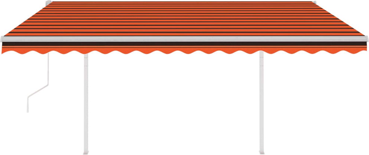 Vidaxl Luifel Automatisch Met Led En Windsensor 4,5x3 M - Oranje