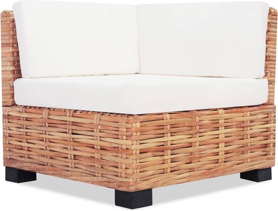 Vidaxl Loungeset Natuurlijk Rattan 16-delig - Bruin