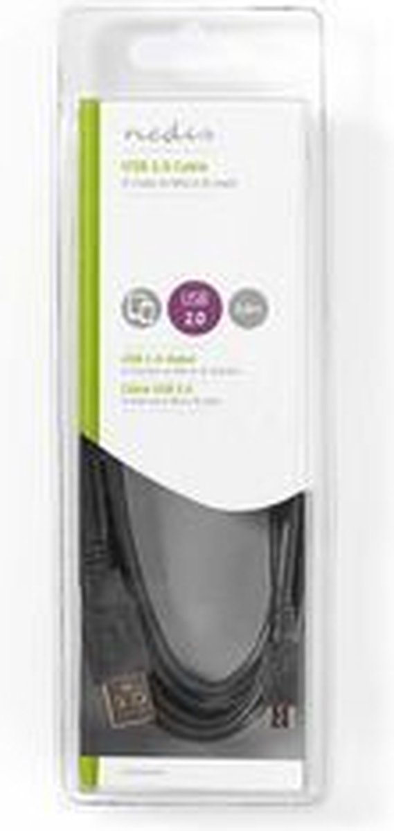 Nedis Usb-kabel 2.00 M - Zwart