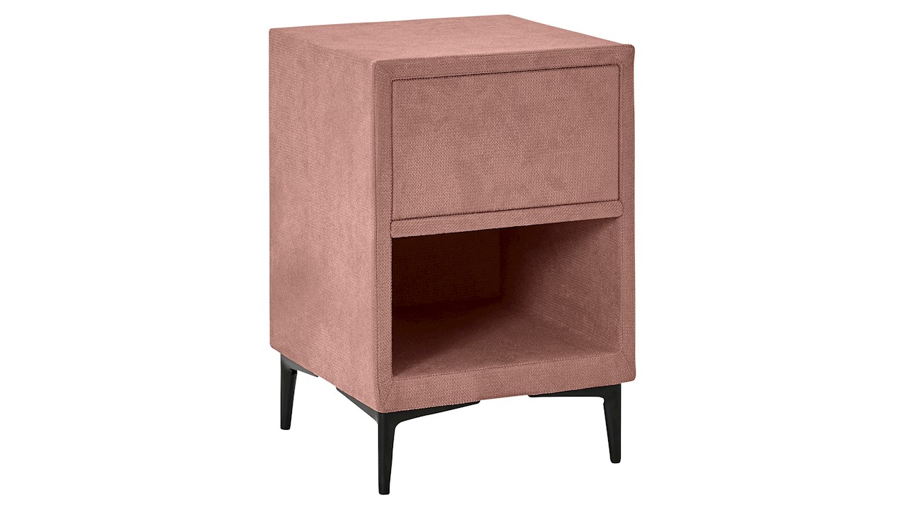 Nachtkast Vierkant B Bright Met 1 Lade - 40 x 59 x 40 cm - blush