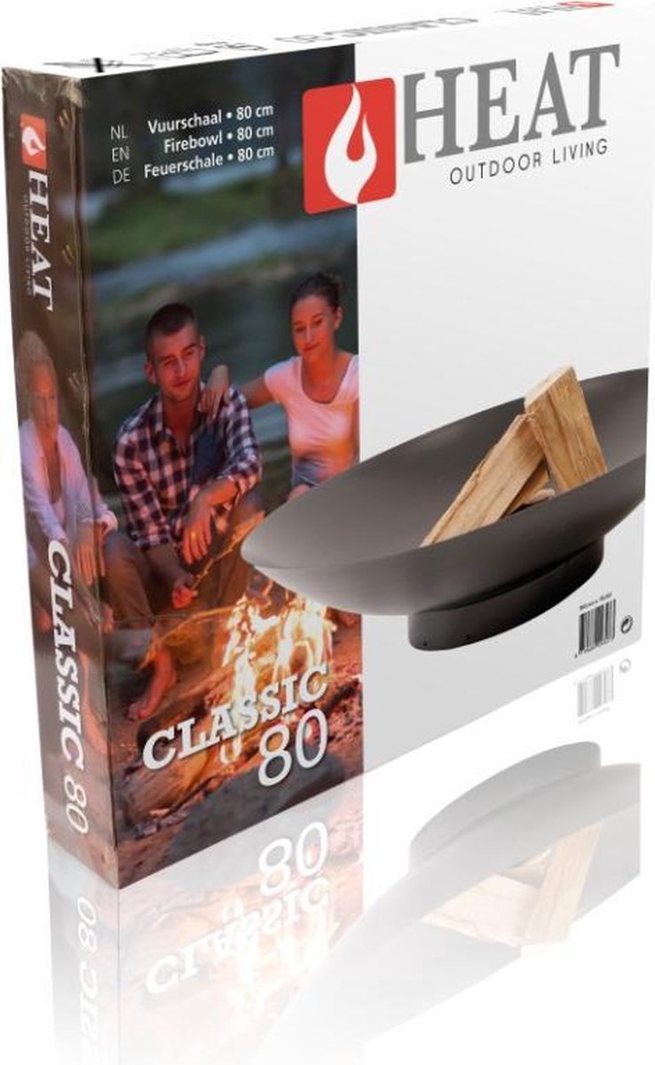 2L Home & Garden Vuurschaal Classic Ø 80 - Zwart