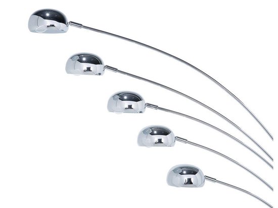 Beliani Flinders Staande Lamp Verchroomd Metaal 100 X 100 Cm - Silver