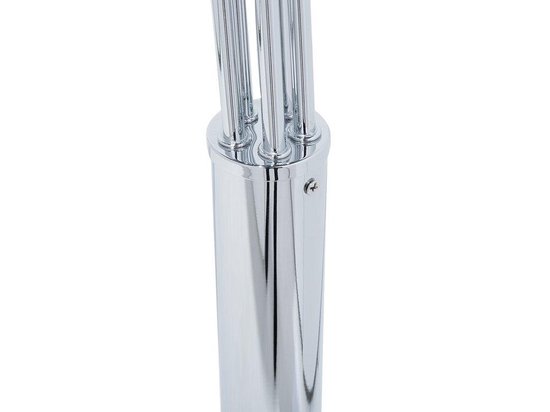 Beliani Flinders Staande Lamp Verchroomd Metaal 100 X 100 Cm - Silver