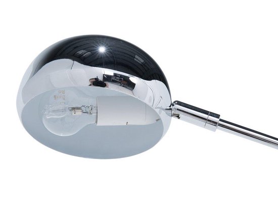 Beliani Flinders Staande Lamp Verchroomd Metaal 100 X 100 Cm - Silver