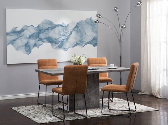 Beliani Flinders Staande Lamp Verchroomd Metaal 100 X 100 Cm - Silver