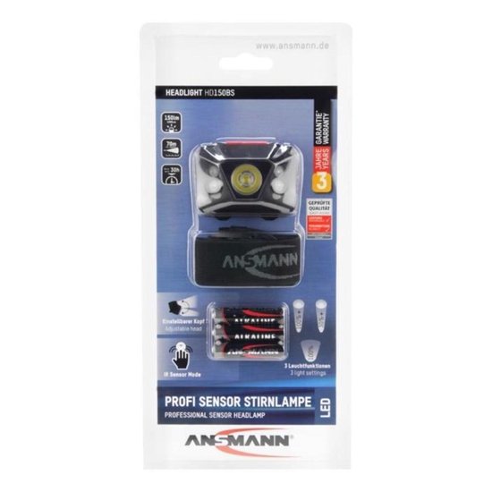 Ansmann Hoofdlamp Hd200b 1600-0198 - Zwart