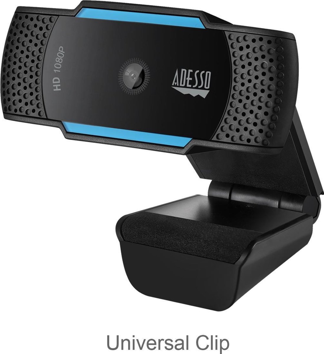 Adesso CyberTrack H5 webcam 2,1 MP 1920 x 1080 Pixels USB 2.0 Zwart, - Blauw