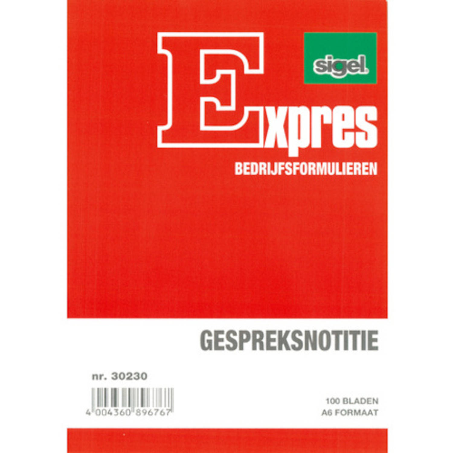 Sigel Expres Gespreksnotitieblok A6 Papier 100 Vel - Rood