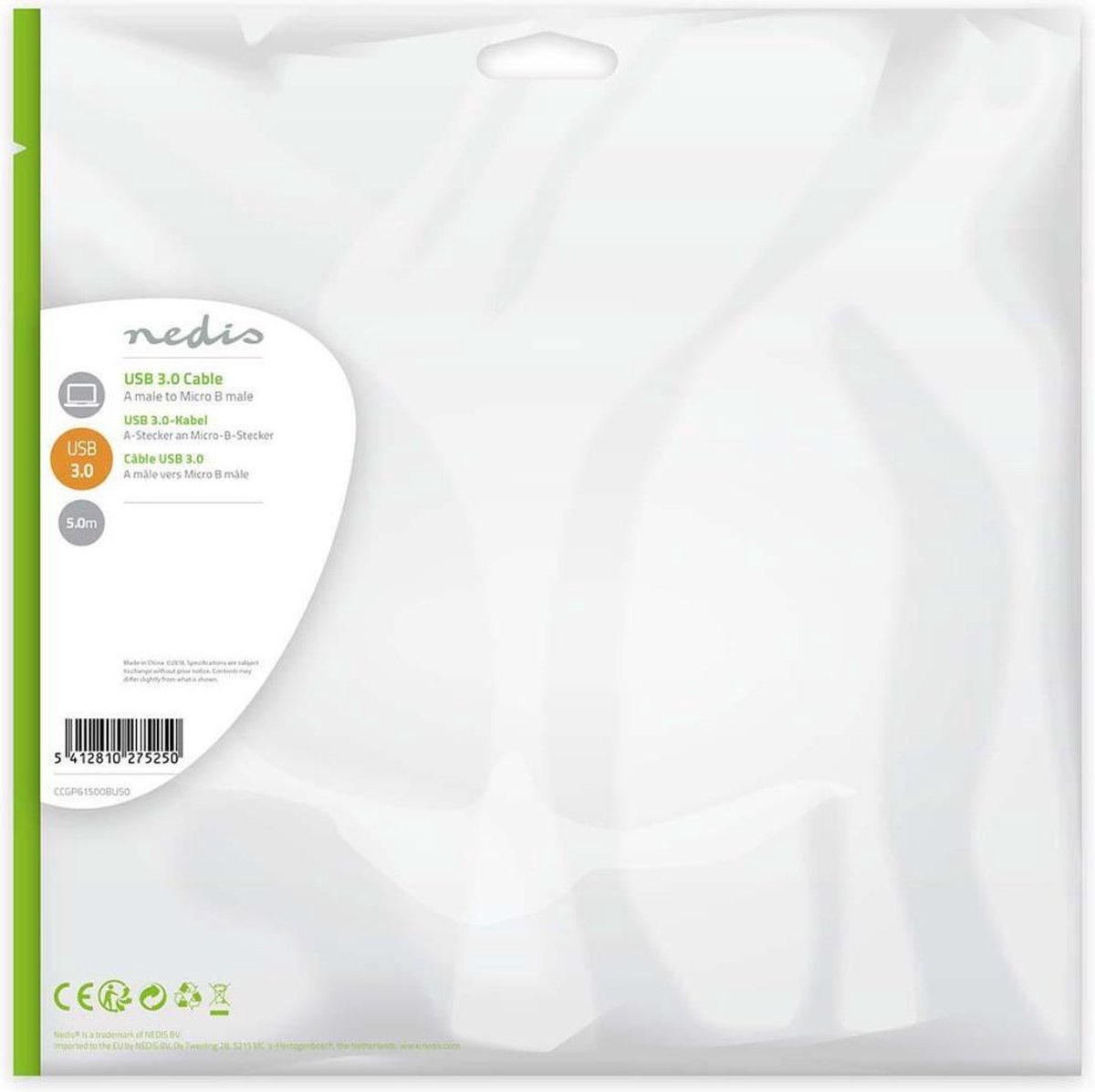 Nedis Usb-kabel 5.00 M - Blauw