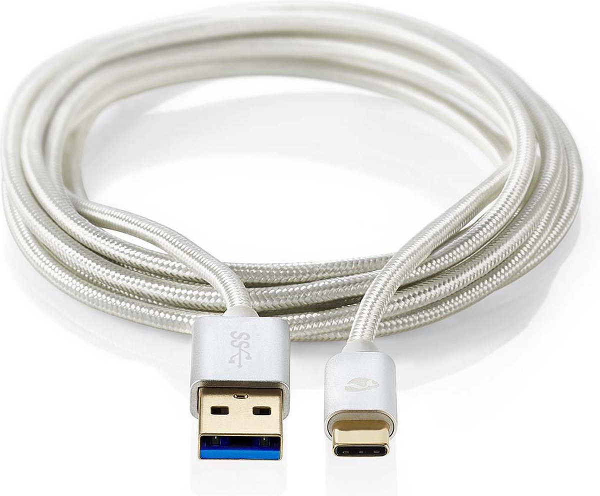 Nedis Usb-kabel - Aluminium - 2.00 M