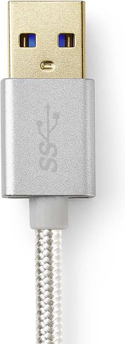 Nedis Usb-kabel - Aluminium - 2.00 M