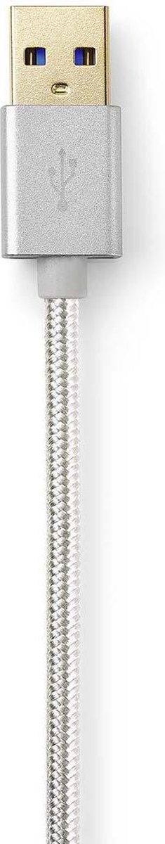 Nedis Usb-kabel - Aluminium - 2.00 M