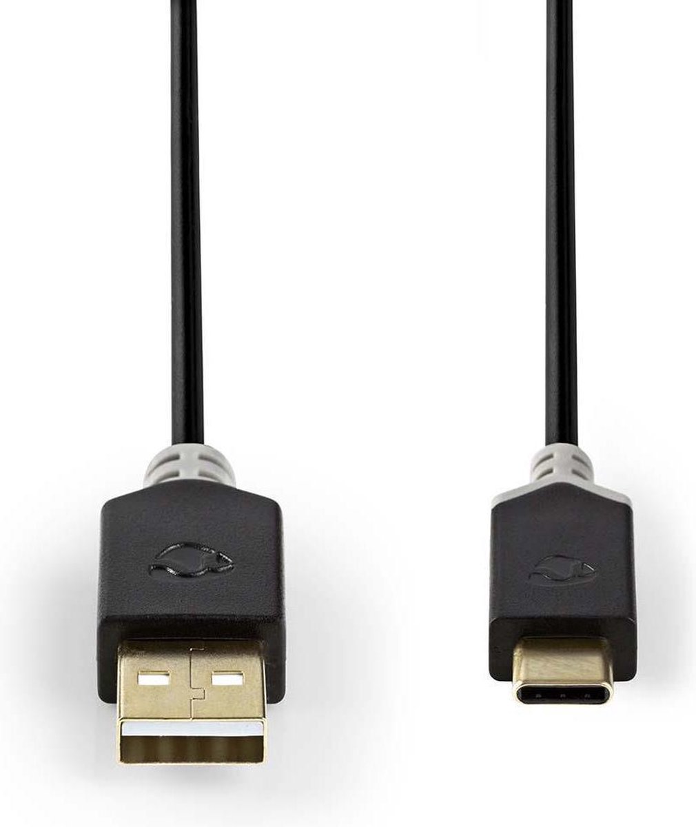 Nedis Usb-kabel - Antraciet - 1.00 M - Zwart