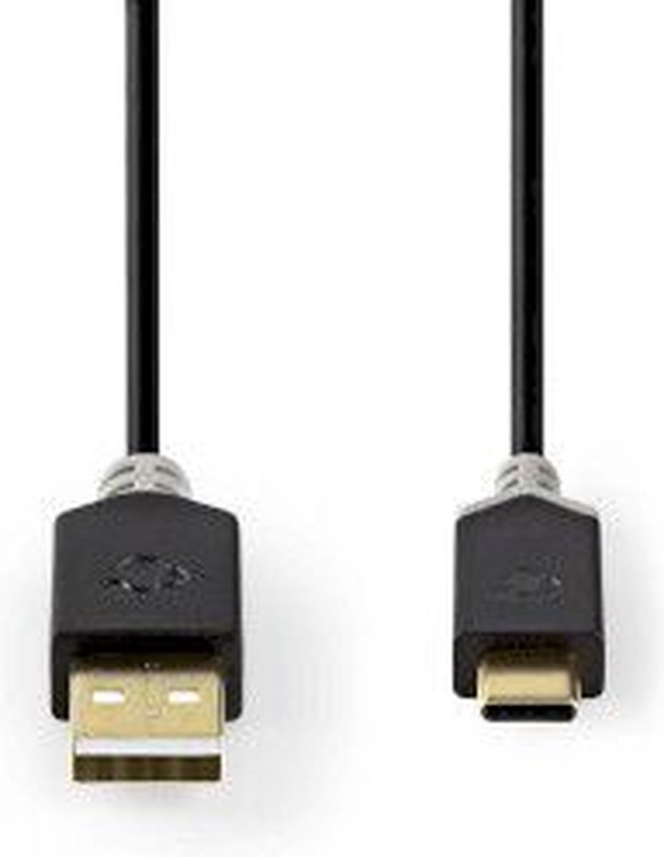 Nedis Usb-kabel - Antraciet - 1.00 M - Zwart
