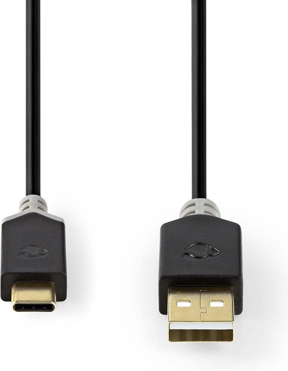 Nedis Usb-kabel - Antraciet - 1.00 M - Zwart