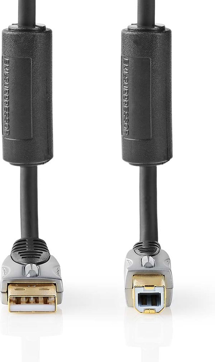 Nedis Usb-kabel - Antraciet - 5.00 M - Zwart