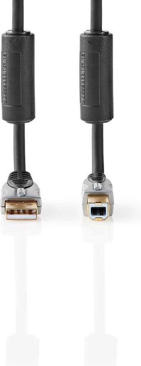 Nedis Usb-kabel - Antraciet - 5.00 M - Zwart