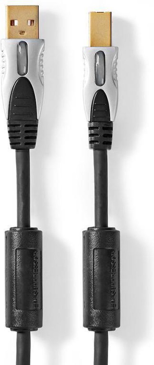 Nedis Usb-kabel - Antraciet - 5.00 M - Zwart