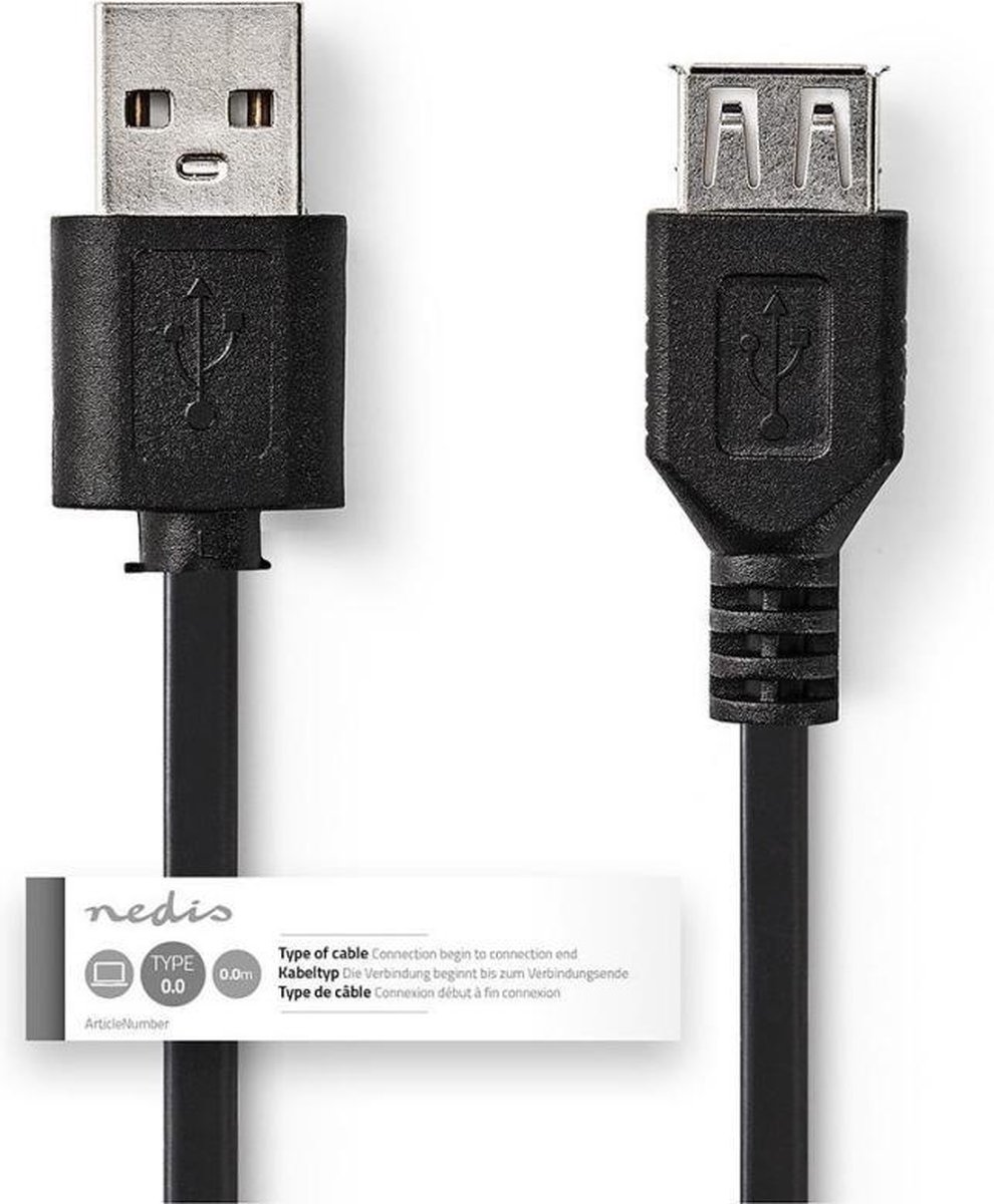 Nedis Usb-kabel 2.00 M - Zwart