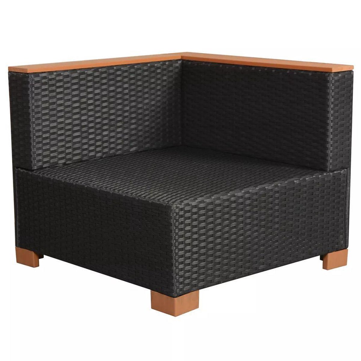 Vidaxl 8-delige Loungeset Met Kussens Poly Rattan - Zwart