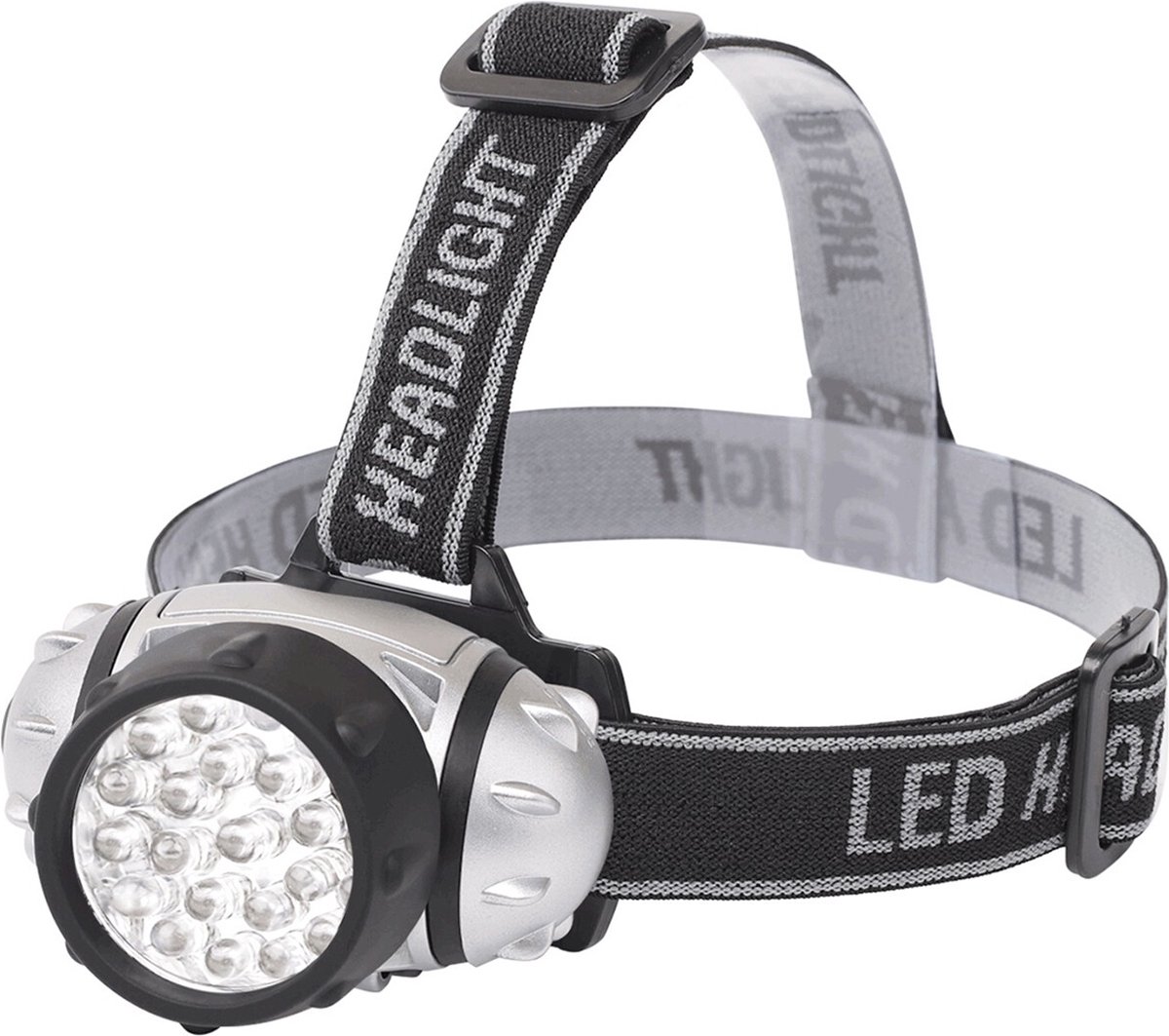 BES LED Led Hoofdlamp - Aigi Slico - Waterdicht - 50 Meter - Kantelbaar - 23 Led's - 1.1w - Zilver Vervangt 9w