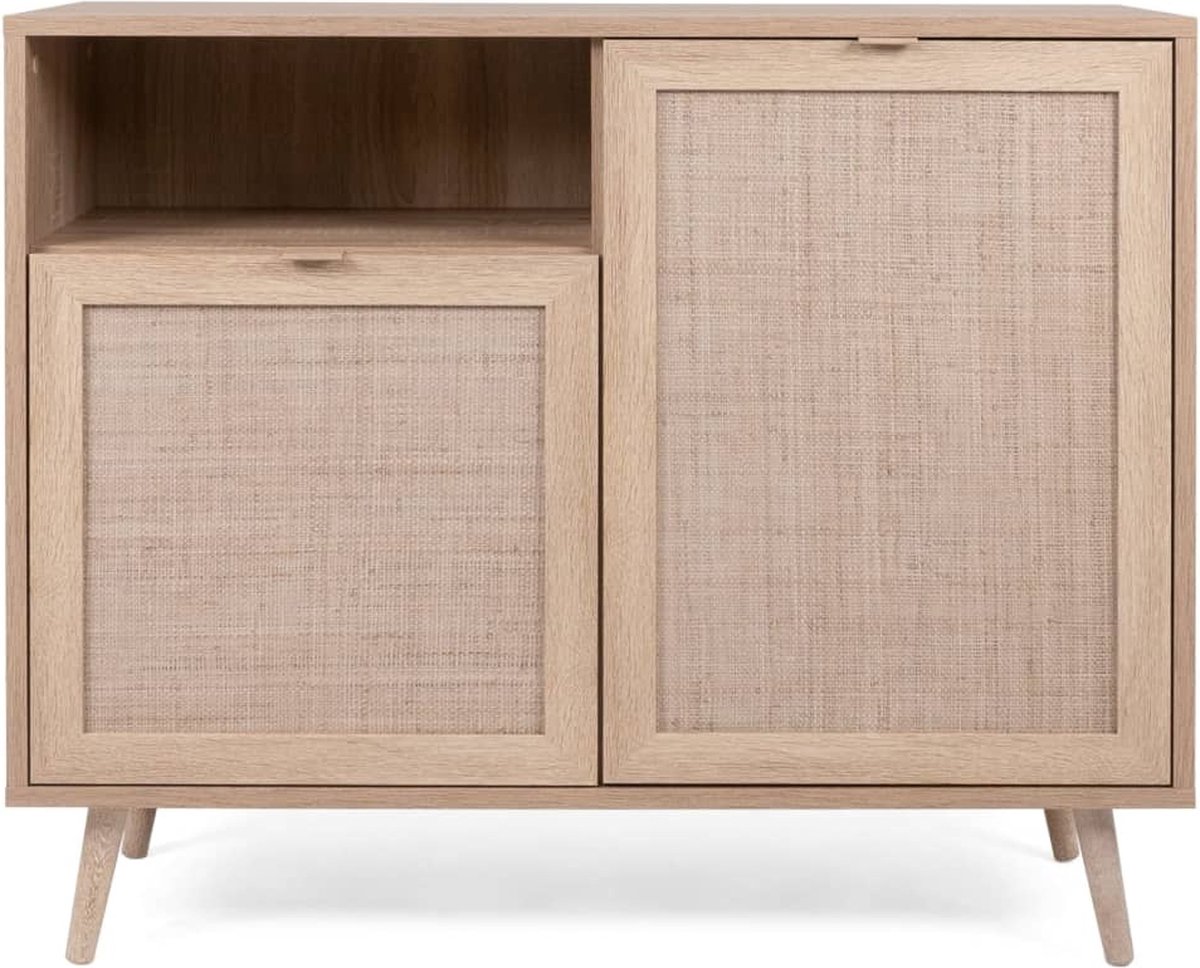 Finori Kast Bali 01a Sonoma Eikenkleurig En Rieteffect - Beige