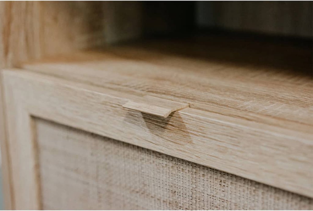 Finori Kast Bali 01a Sonoma Eikenkleurig En Rieteffect - Beige