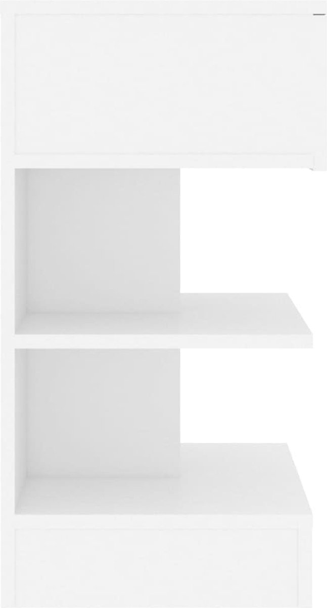 Vidaxl Nachtkastje 40x35x65 Cm Spaanplaat Wit