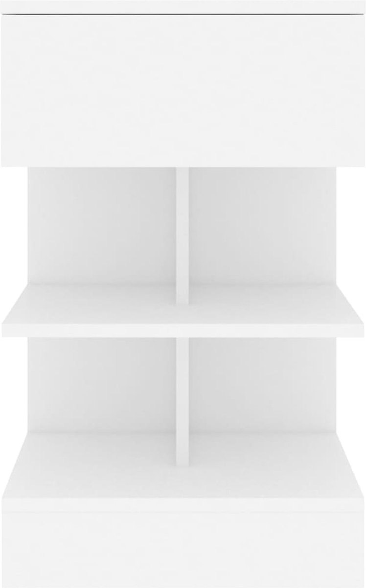 Vidaxl Nachtkastje 40x35x65 Cm Spaanplaat Wit