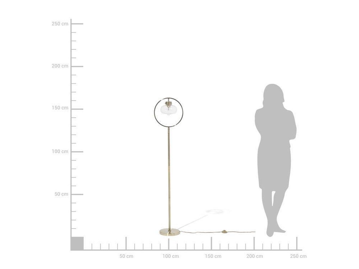 Beliani Severn Staande Lamp Metaal 35 X 35 Cm - Goud