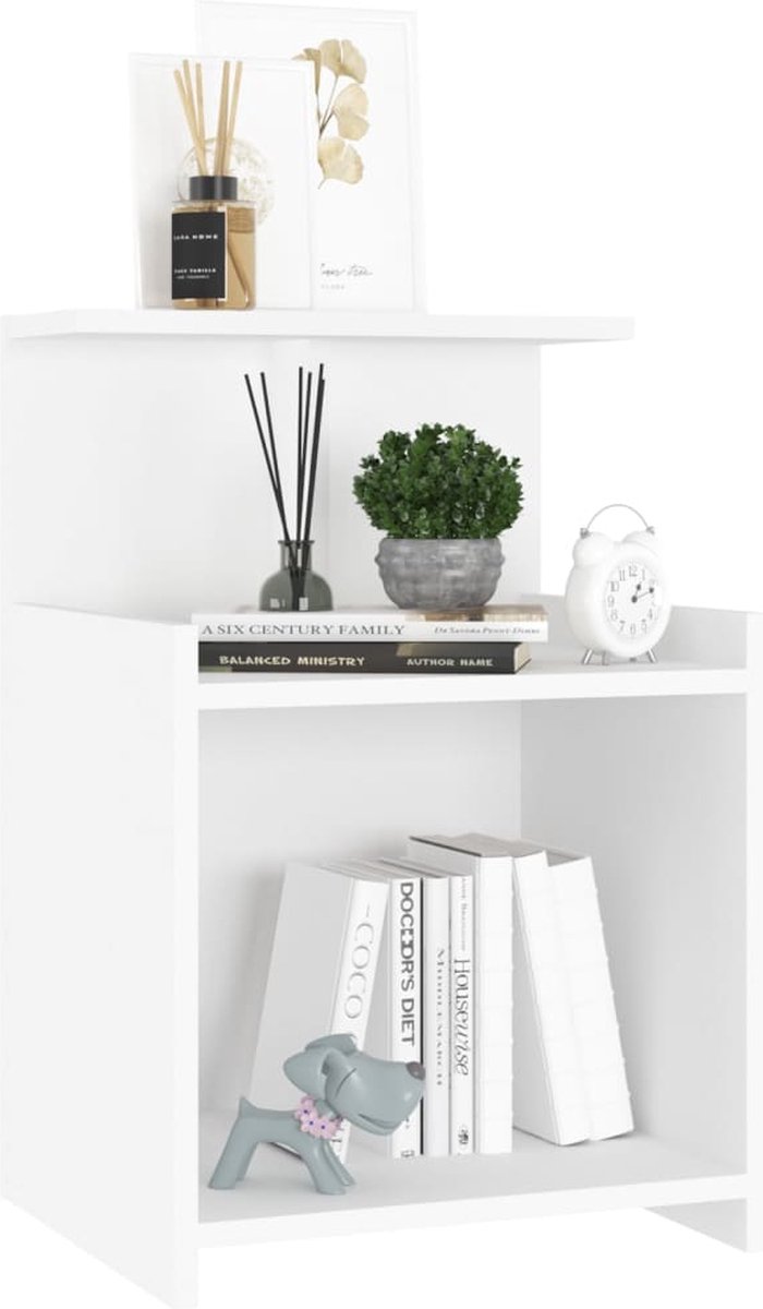 Vidaxl Nachtkastjes 2 St 40x35x60 Cm Spaanplaat Wit