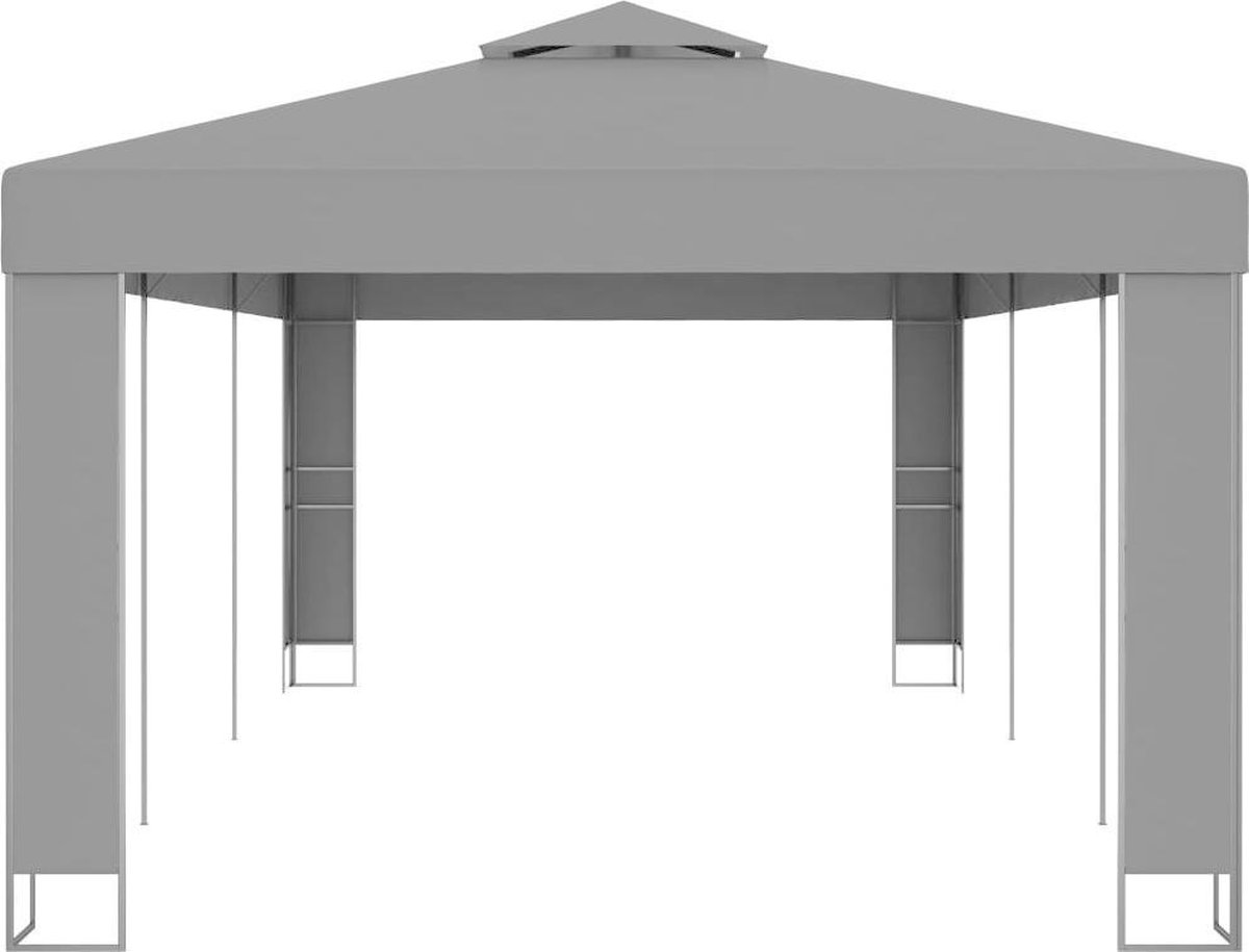 Vidaxl Prieel Met Dubbel Dak 3x6 M Antraciet