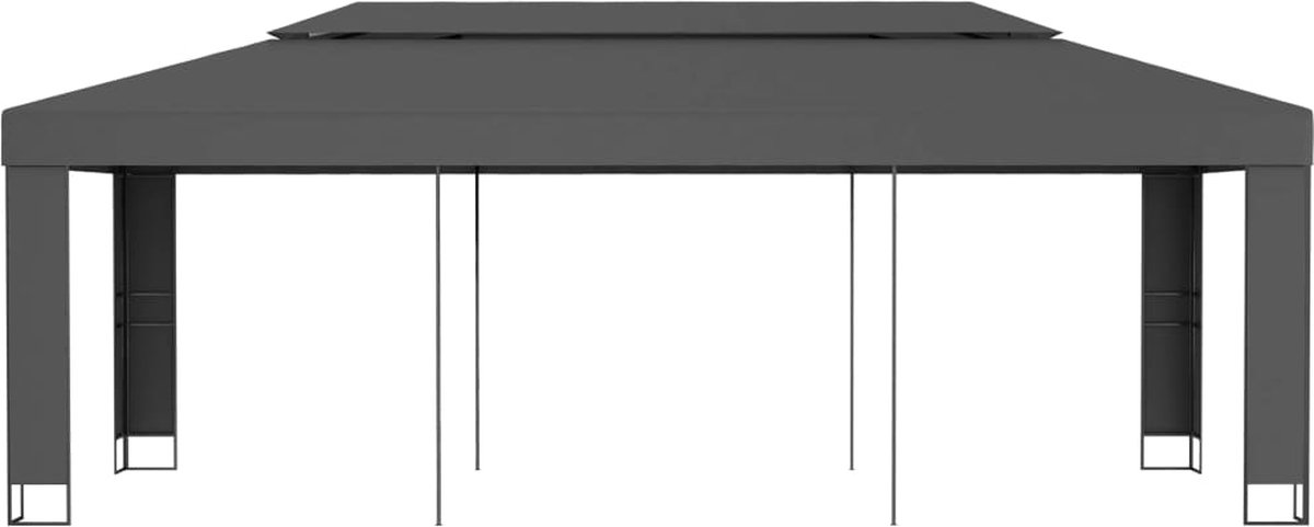Vidaxl Prieel Met Dubbel Dak 3x6 M Antraciet