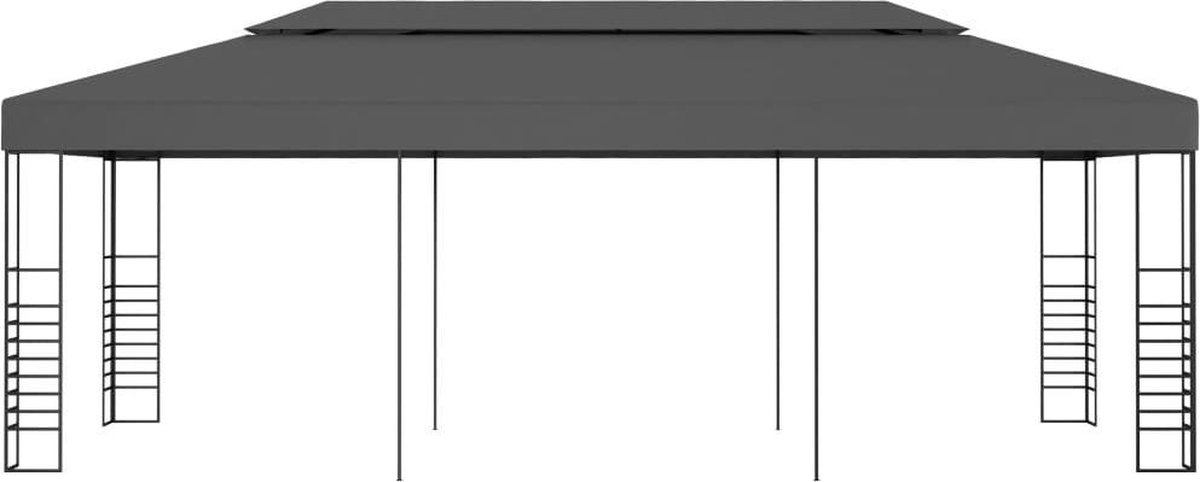 Vidaxl Tuinpaviljoen 3x6 M Antraciet - Grijs