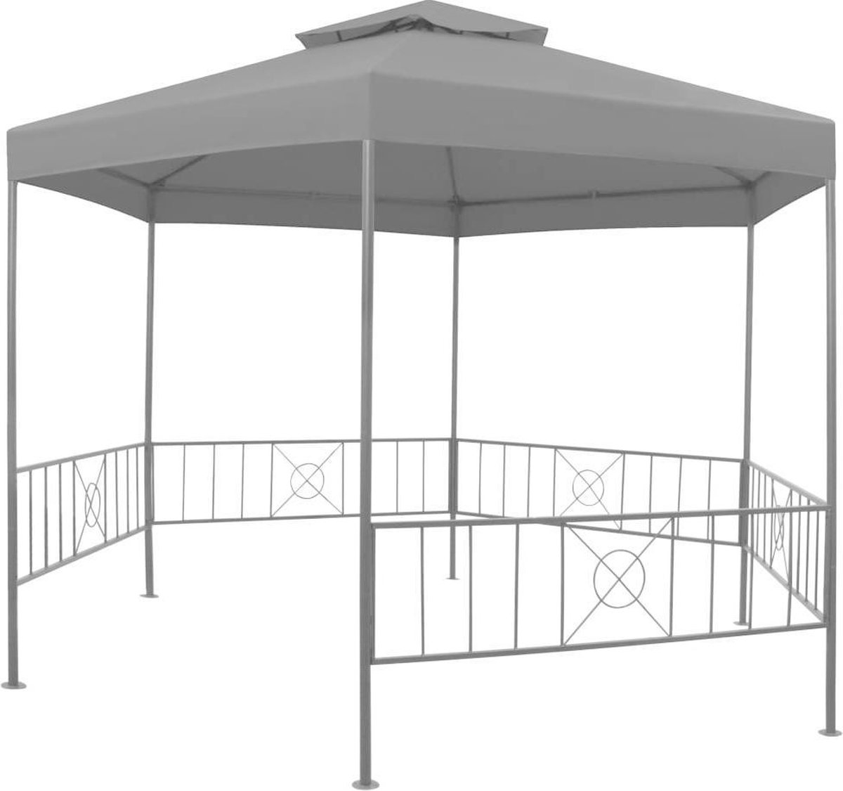 Vidaxl Tuinprieel 323x275x265 Cm Antraciet - Grijs