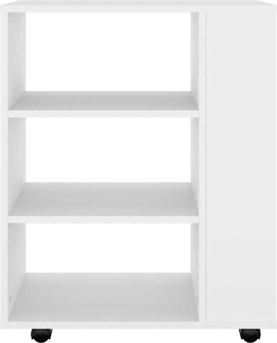 Vidaxl Kast Verrijdbaar 60x35x75 Cm Spaanplaat - Wit