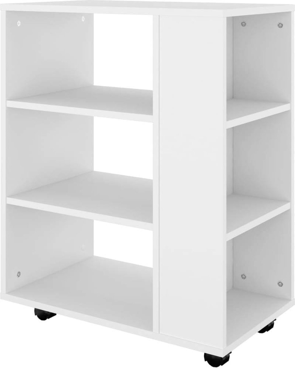 Vidaxl Kast Verrijdbaar 60x35x75 Cm Spaanplaat - Wit