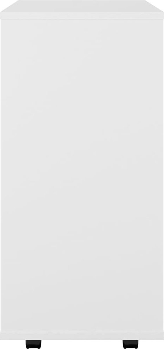 Vidaxl Kast Verrijdbaar 60x35x75 Cm Spaanplaat - Wit