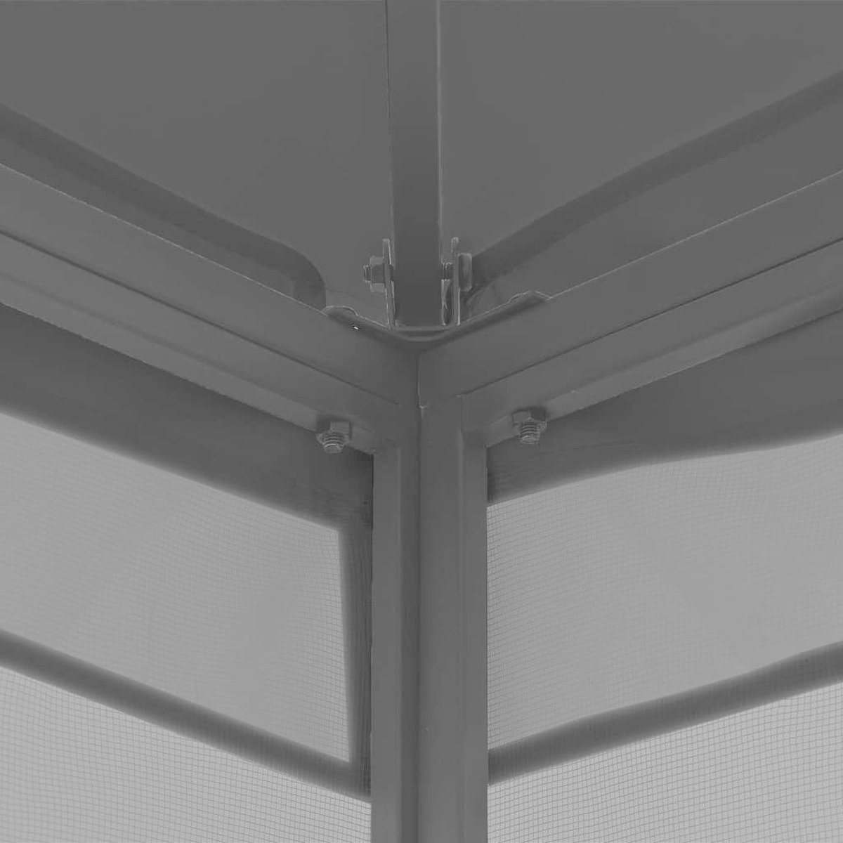 Vidaxl Prieel Met Netten 300x400x265 Cm Antracietkleurig - Grijs