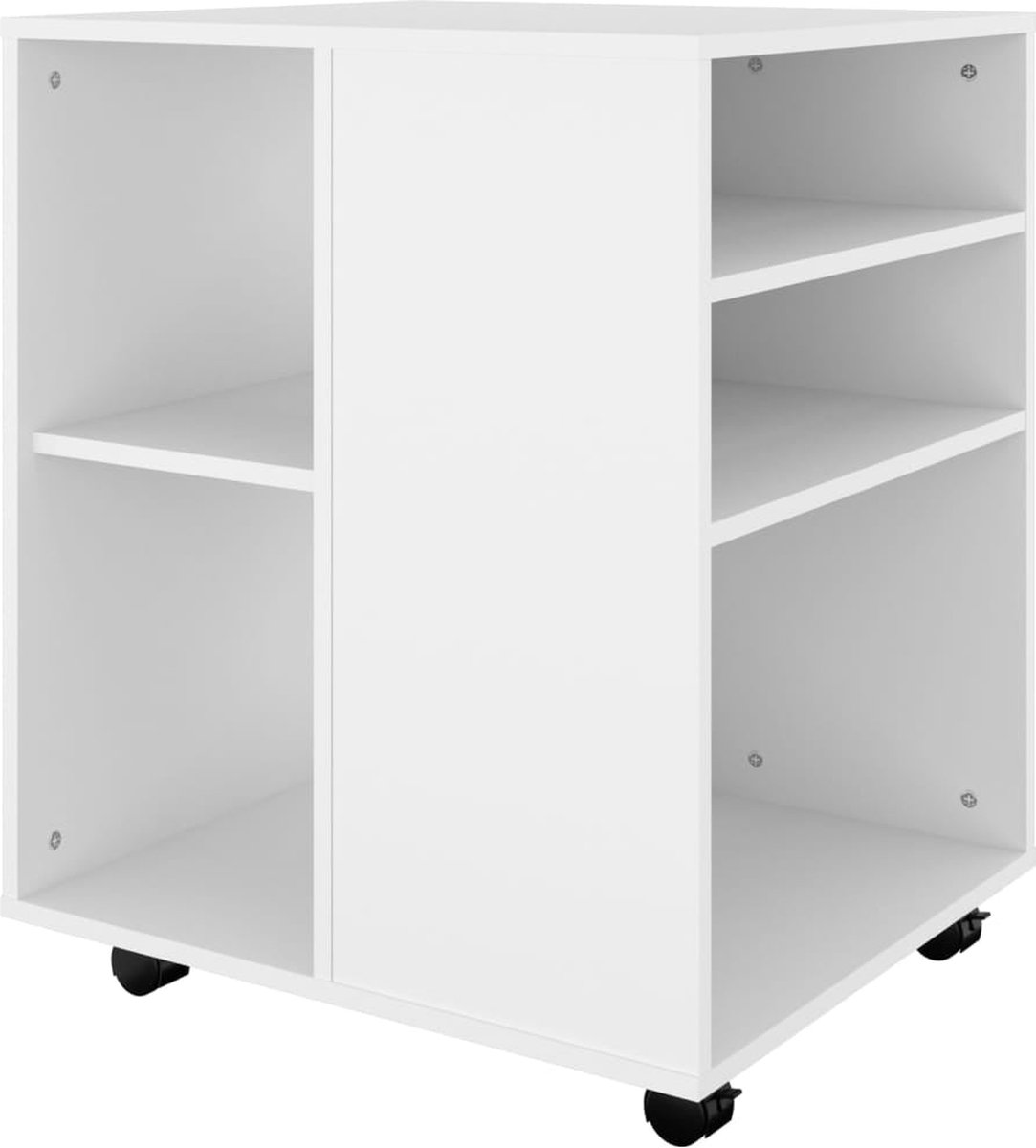 Vidaxl Kast Verrijdbaar 60x53x72 Cm Spaanplaat - Wit