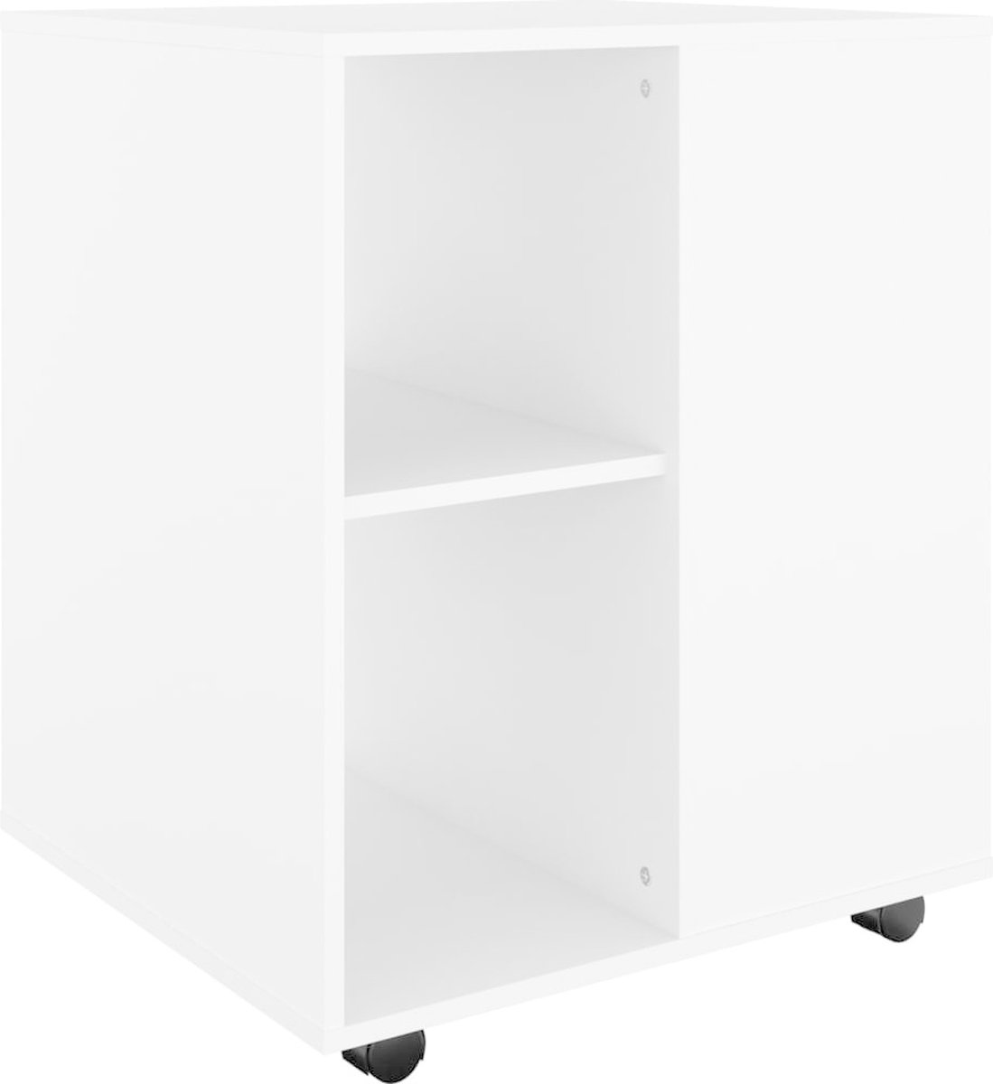 Vidaxl Kast Verrijdbaar 60x53x72 Cm Spaanplaat - Wit