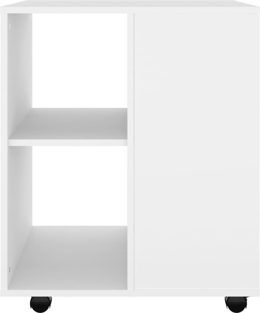 Vidaxl Kast Verrijdbaar 60x53x72 Cm Spaanplaat - Wit