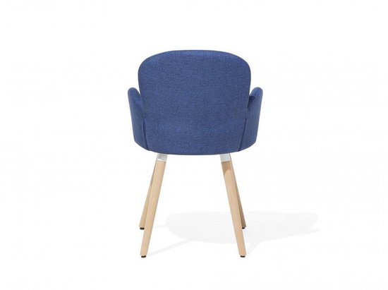 Beliani Brookville Eetkamerstoel Set Van 2 Polyester 52 X 43,5 Cm - Blauw
