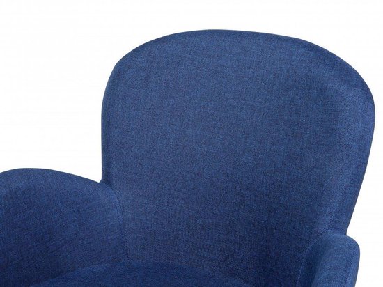 Beliani Brookville Eetkamerstoel Set Van 2 Polyester 52 X 43,5 Cm - Blauw