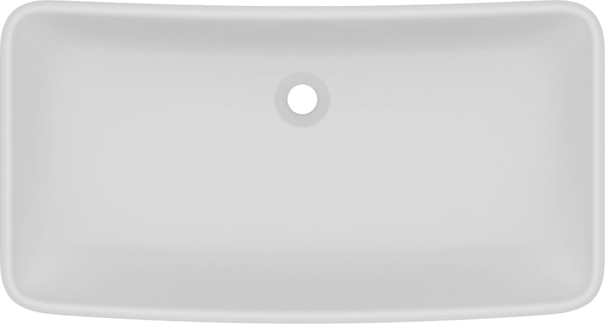 Vidaxl Wastafel Rechthoekig 71x38 Cm Keramiek Mat Licht - Grijs