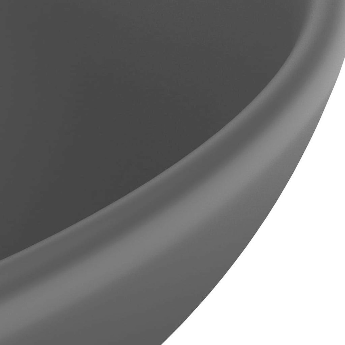 Vidaxl Wastafel Rond 32,5x14 Cm Keramiek Mat - Zwart